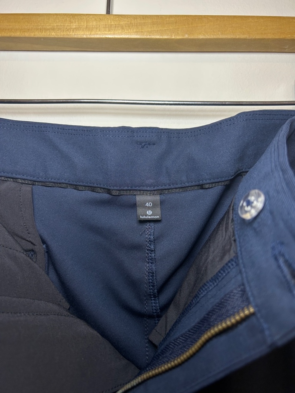 Lululemon ABC Classic-Fit Trouser Men’s 40 Navy Warpstreme Stretch Dress Pants - Picture 7 of 8